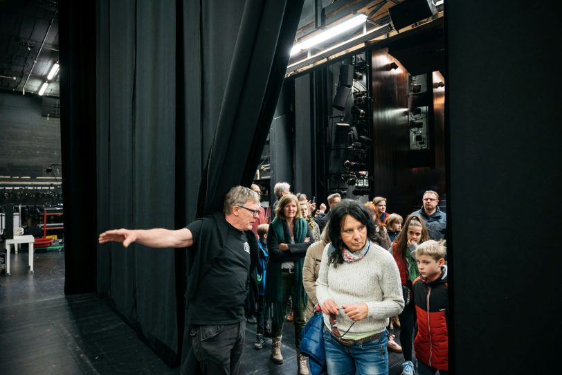 Blick hinter die Kulissen.