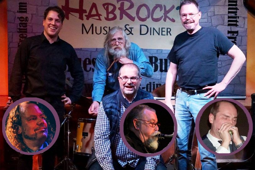 (v.l.) Huggy J. Borghardt, Jan Hupe, Mike Kossak, Eckhard Cramer, Christian Gausemeier, Matthes Richter und Peter Reidegeld