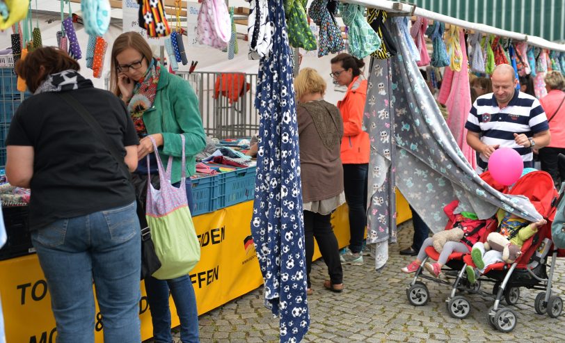 Stoffmarkt in der City.