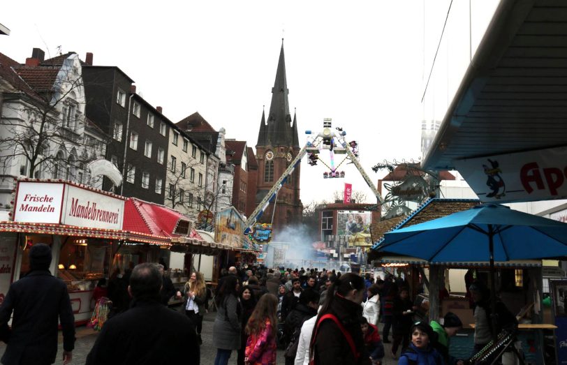 Die City-Kirmes in der Herner Innenstadt.