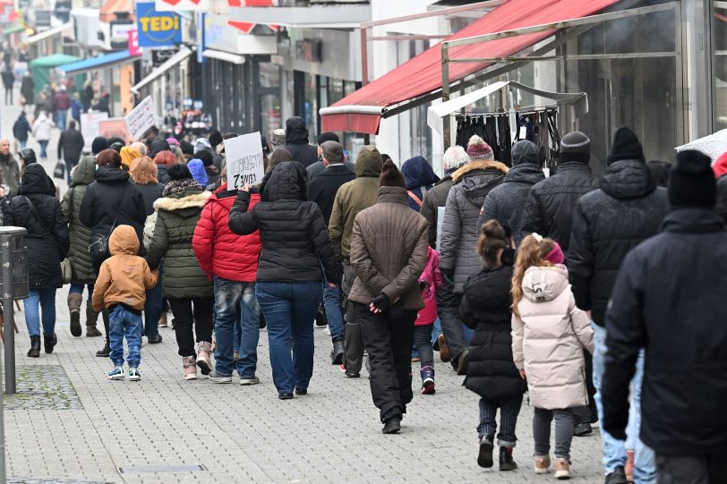 Querdenker-Demo in der Herner Innenstadt