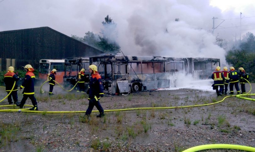 Der Feuerwehreinsatz am Montagabend (17.8.2015).