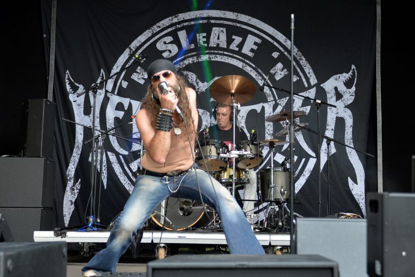 Beim 35. Rock-Spektakulum. im Bild Helldecker.
