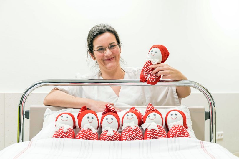 Melanie Dolinar mit ihren Trost-Ellis.