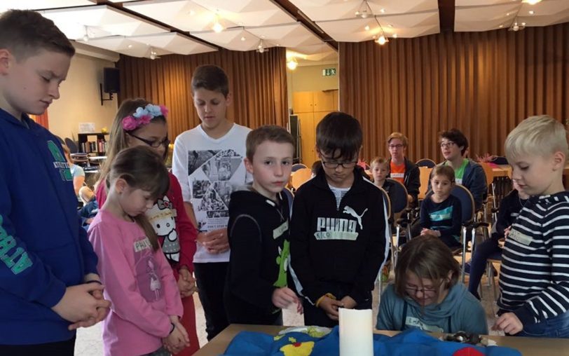 Beim Kinder-Projekt in Holsterhausen.