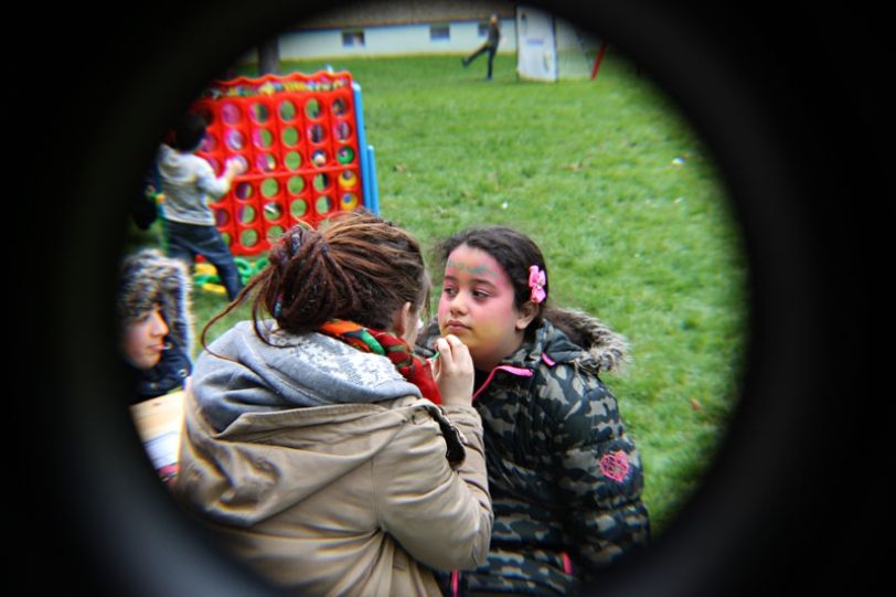 Schminken beim Frühlingsfest