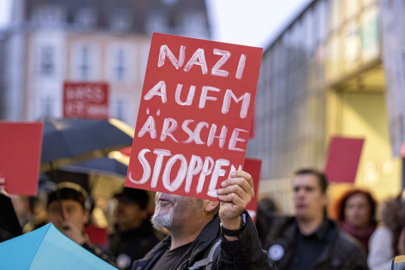 Aufmarsch "besorgter Bürger" und Protest des "Herner Bündnis", 08.10.2019.