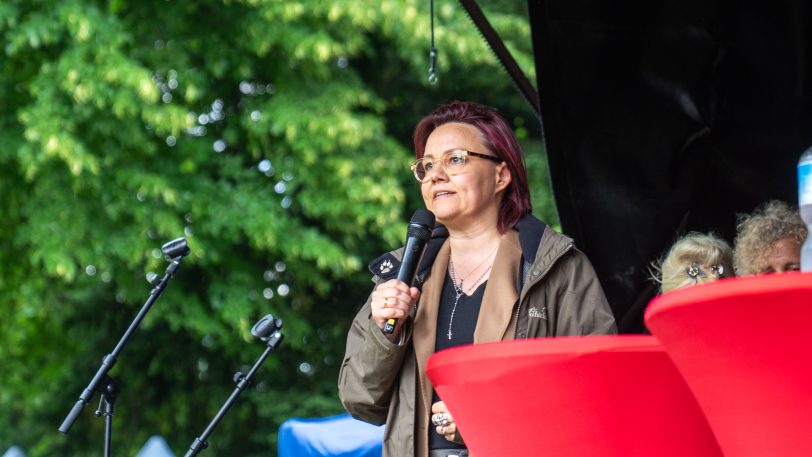 Die Bundesarbeitsministerin Bärbel Bas war der politische Stargast beim SPD-Familienfest am Sonntag (25.5.2025) im Park von Schloss Strünkede.