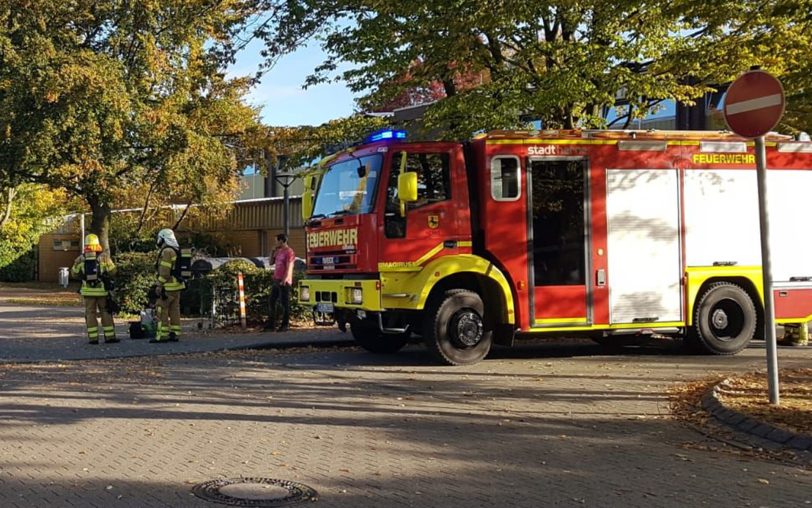 Feuerwehreinsatz an der Erich-Fried-Gesamtschule.