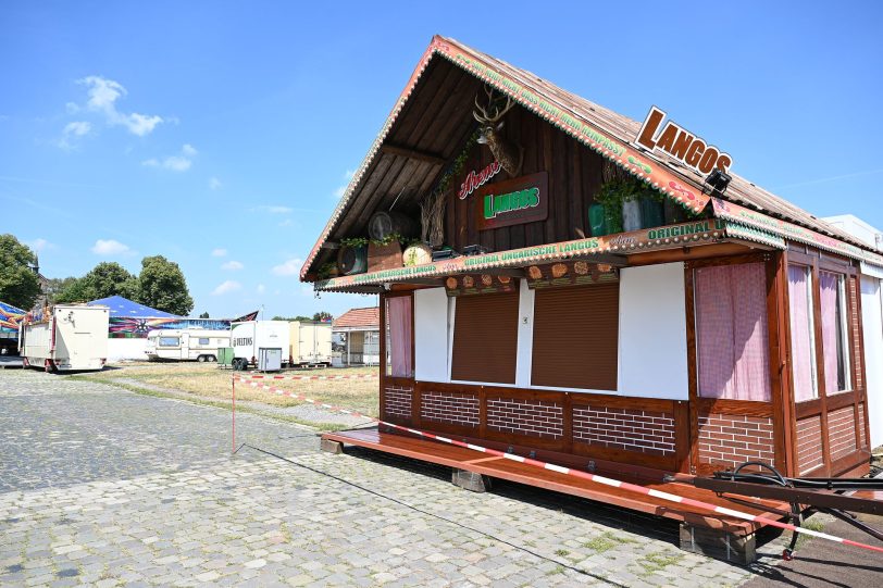 Aufbau der Cranger Kirmes 2022 - Stand 24.07.2022