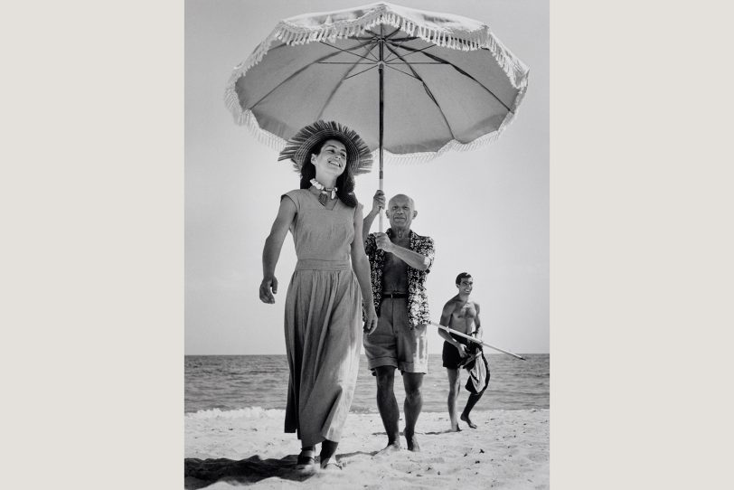 Pablo Picasso und Françoise Gilot, Golfe-Juan, Frankreich, August 1948.