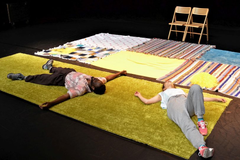 Theater Kohlenpott „Ich lieb dich!“. Zwei Kohlenpott-Debütanten feiern am 4. September 2021 Premiere in den Flottmann-Hallen: Roxana Safarabadi (r.) und Emmanuel Edoror.