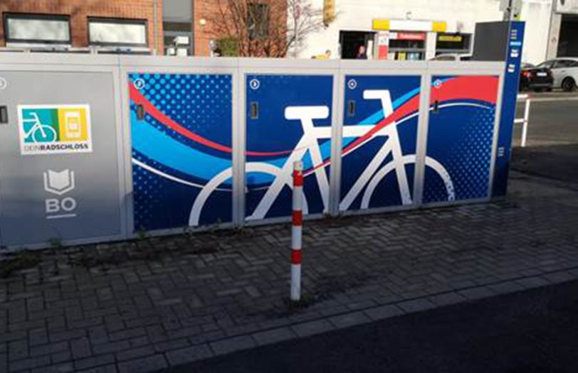 Fahrradbox am Marktplatz Bochum Riemke.