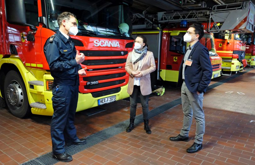 Marco Diesing im Gespräch mit Michelle Müntefering und Alexander Vogt.