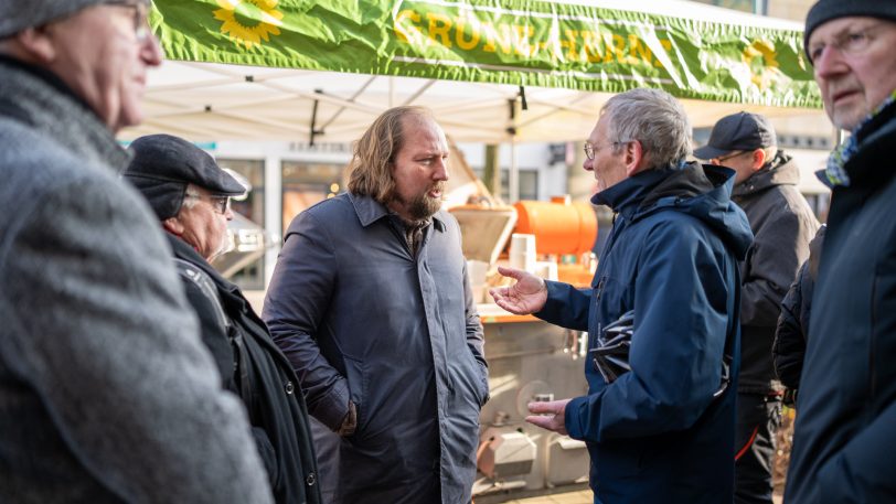 Anton Hofreiter unterstützte di Bari mit seiner Anwesenheit im Wahlkampf.