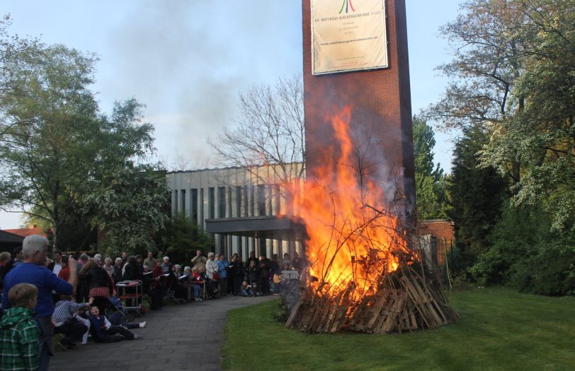 Osterfeuer in Bickern.