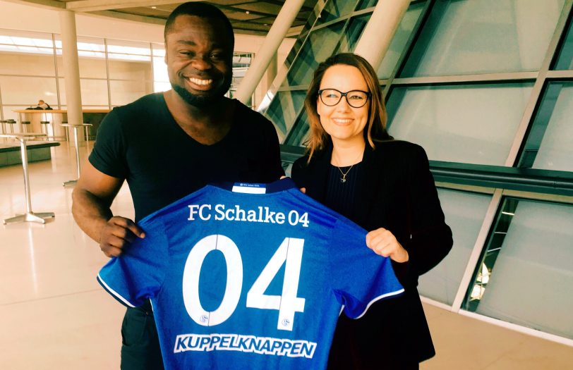 Gerald Asamoah und Michelle Müntefering.