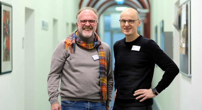 Pastoralreferent Dr. Gerhard Dittscheidt (links) und Sozialarbeiter Lutz Bittner (Bildquelle: LWL/Wäsche)