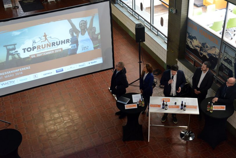 Pressekonferenz zum 1. TopRunViactiv Lauf auf der Halde Hoheward in Herten.