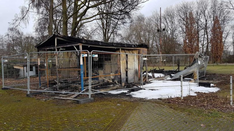 Am nächsten Tag 11.1.2020 - Brand auf dem alten Sportplatzgelände der Westfalia Herne an der Forellstrasse