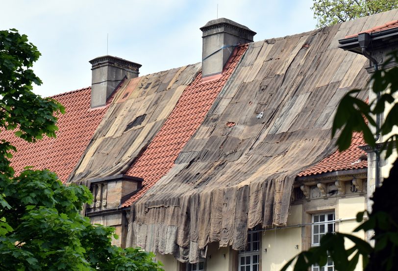 Schloss-Verhüllung in Strünkede.