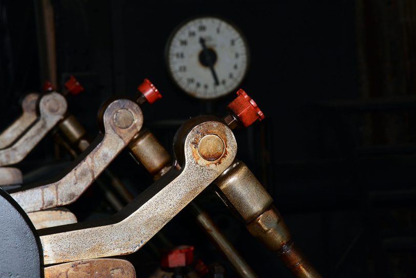 Fördermaschinenhalle mit Dampfmaschine in Scherlebeck.