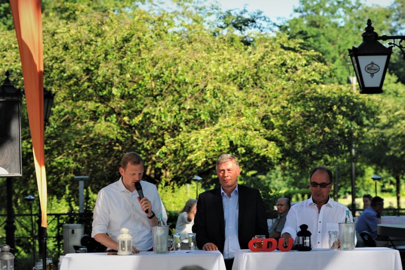 v.l. Timon Radicke, Bodo Löttgen, Fraktionsvorsitzender der CDU NRW und Frank Heu.