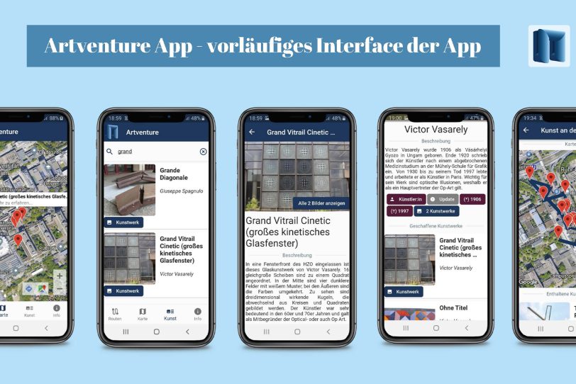 So sieht das vorläufige Interface der App aus.