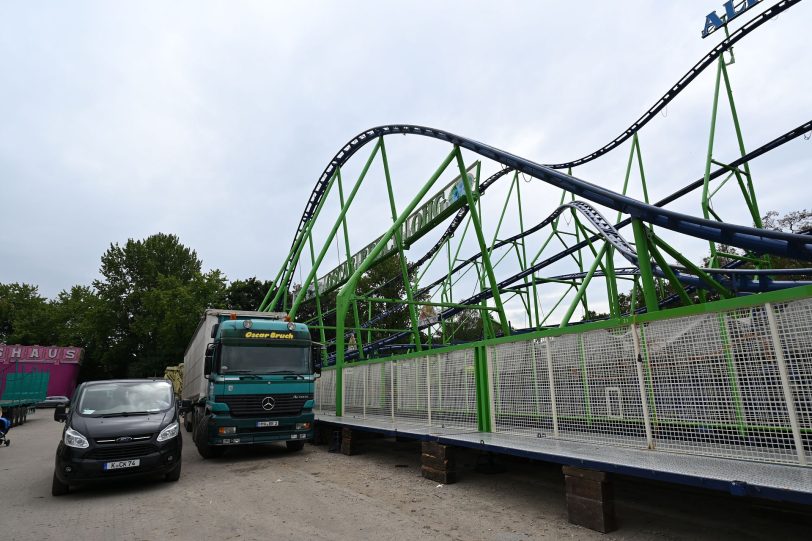 Impressionen vom Aufbau der 538. Cranger Kirmes vom 31.07.2022.