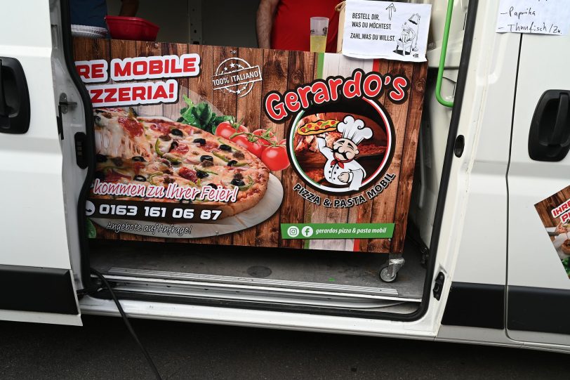 Die mobile Pizzeria von Gerado’s sorgte beim Sofakonzert für Pizza.