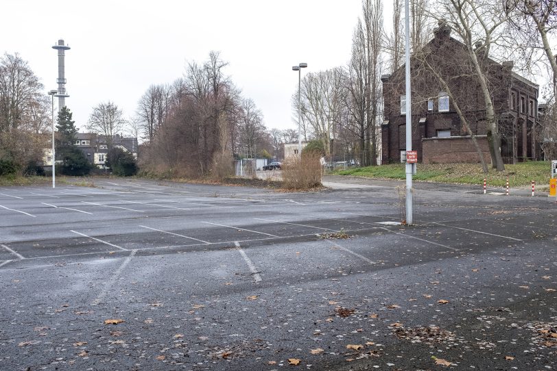 Der frühere Mitarbeiterparkplatz nördlich des DSK-Geländes an der Brunnenstraße.