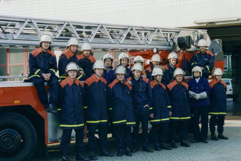 Der B 1 Lehrgang zusammen mit Lehrgangsteilnehmer der Werkfeuerwehr 1993