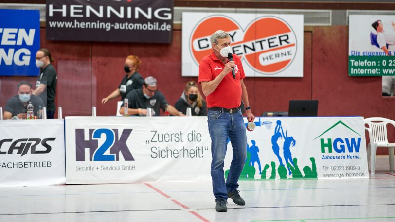 Die HTC-Damen gewinnen gegen die SNP BasCats USC Heidelberg am Sonntag (3.10.2021) mit 66:64. Im Bild Wolfgang Siebert.