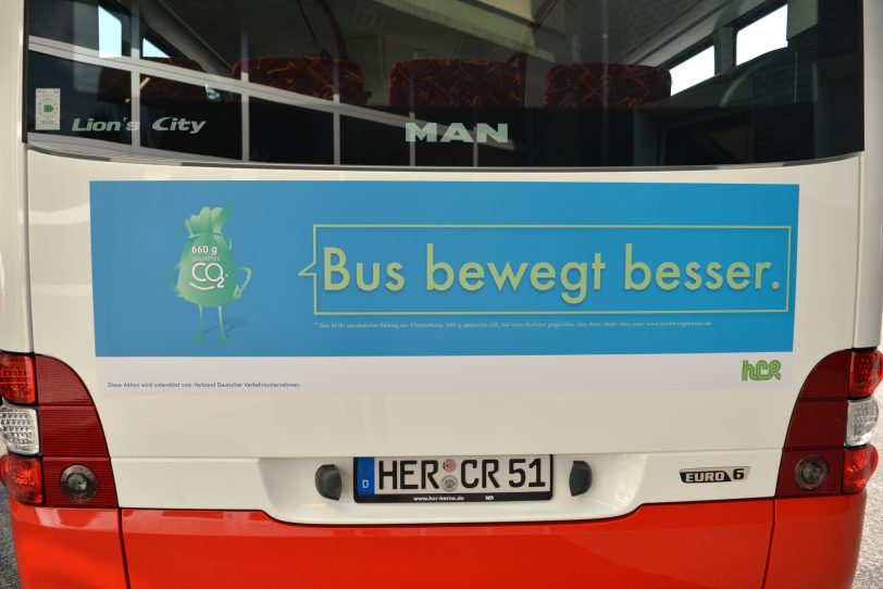 Hinweis auf einem HCR-Bus