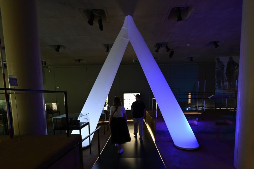 Lichtinstallationen in der Ausstellung