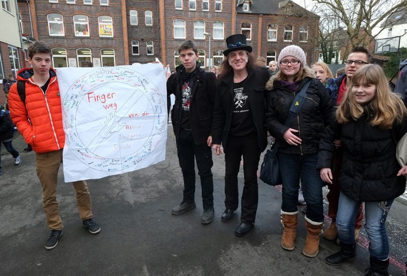 Protest an der Astrid-Lindgren-Schule.