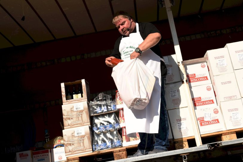 Die Gilde der Marktschreier auf dem Buschmannshof.