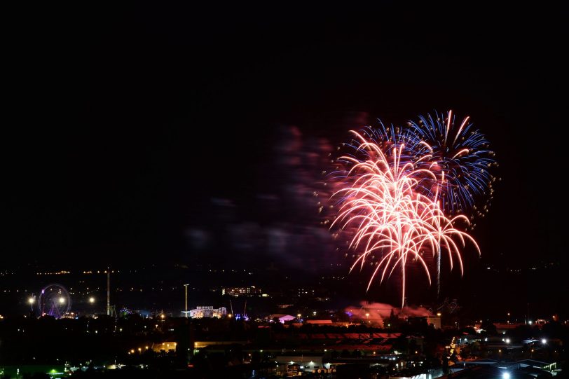 Feuerwerk zur Cranger Kirmes.