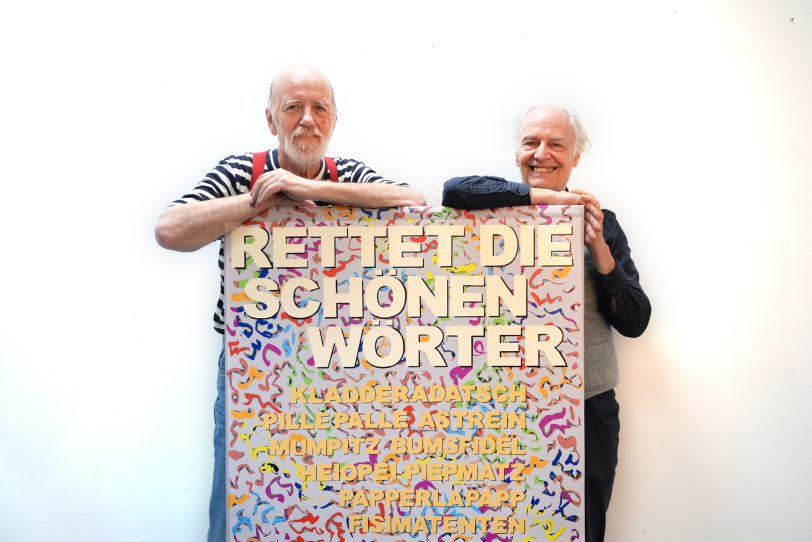 v.l. Jörg Lippmeyer und Wolfgang Hülk – zwei Ur-Wanner Künstler – trafen sich im Mai 2025 in der Redaktion, um ihre Zusammenarbeit zu aktivieren.