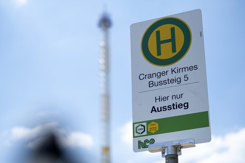 Wer mit dem ÖPNV fährt, kann direkt vor den Eingängen der Cranger Kirmes aus- und einsteigen.