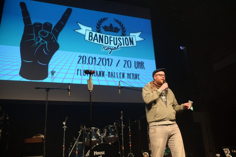 Pierre bei der Bandfusion Royal 2017.