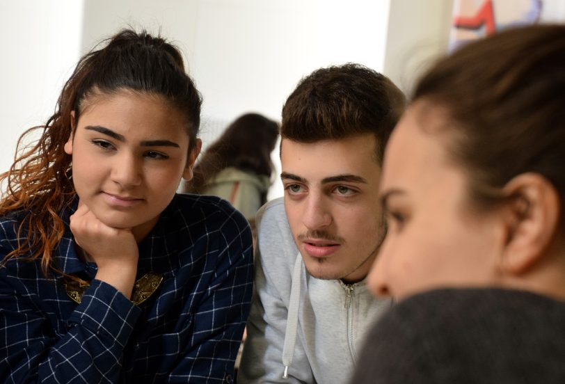 Die Aktion Zeitzeugen zu Gast an der Realschule Crange.