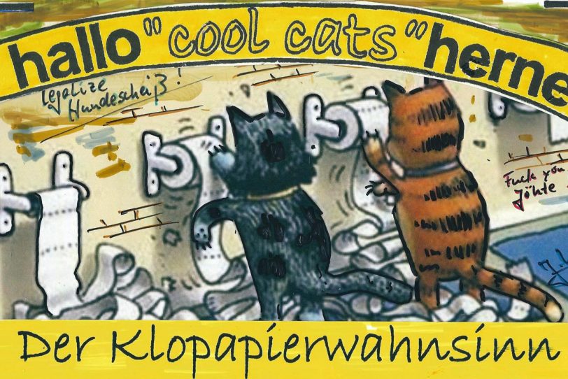 Bei Aldi gibt es kein Klopapier - die Cool Cats horten es.