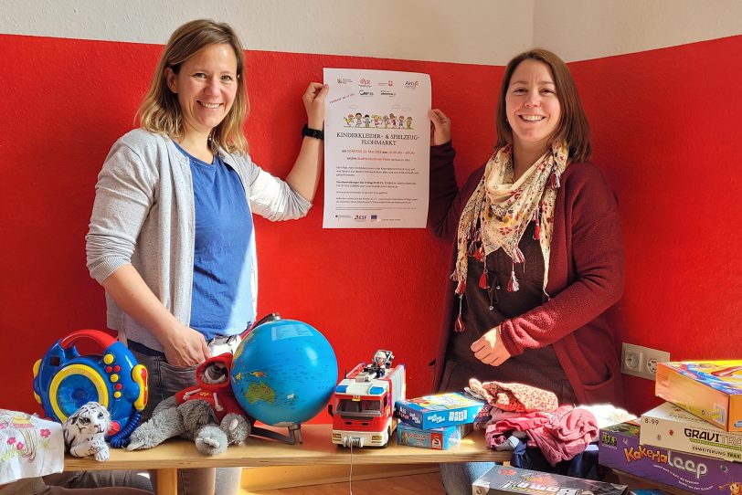 Ein Kinderkleider- und Spielzeugflohmarkt findet am Stadtteilzentrum Pluto statt.