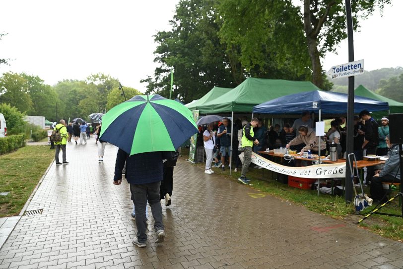 Regenwetter beim Herner Sports Day.