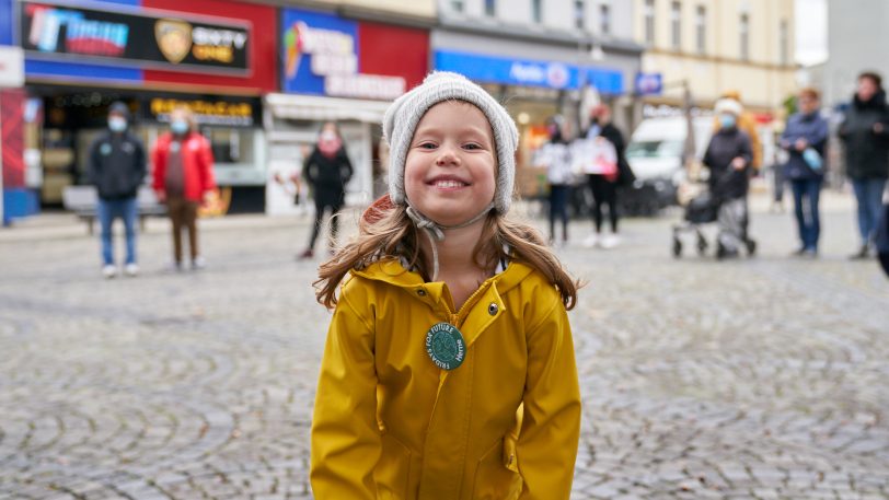 Kundgebung der Klimaaktivisten von Fridays for Future am Freitag (22.10.2021) auf der Hauptstraße vor der Christuskirche in Wanne