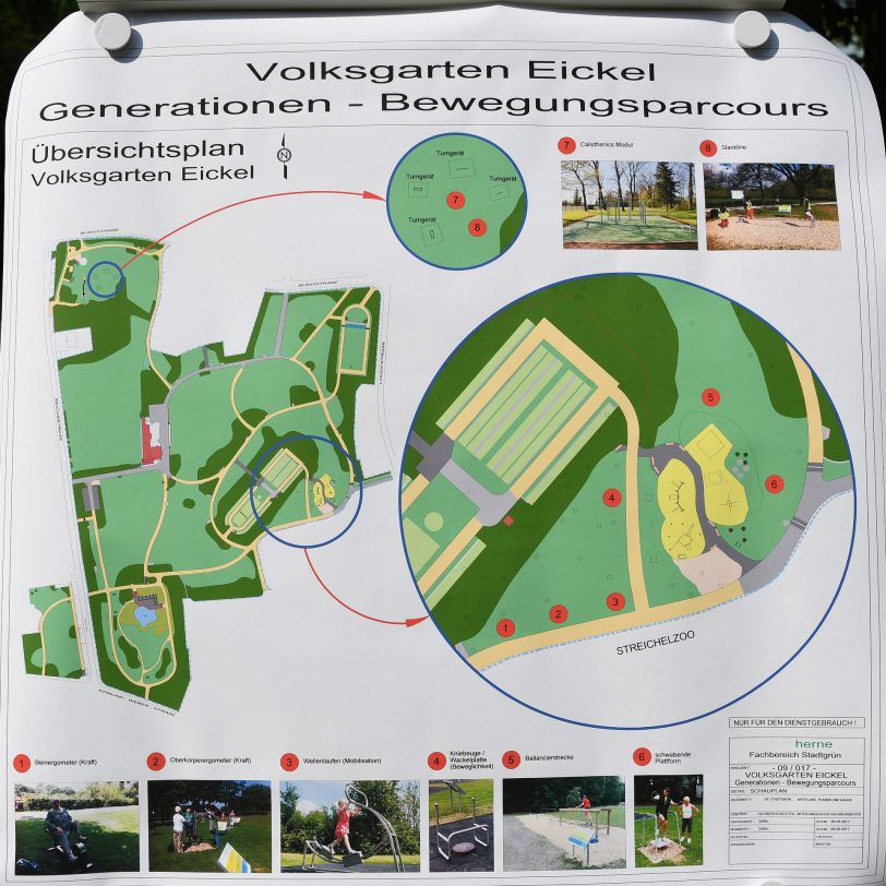 Der Bewegungsparcours im Volkspark Eickel.