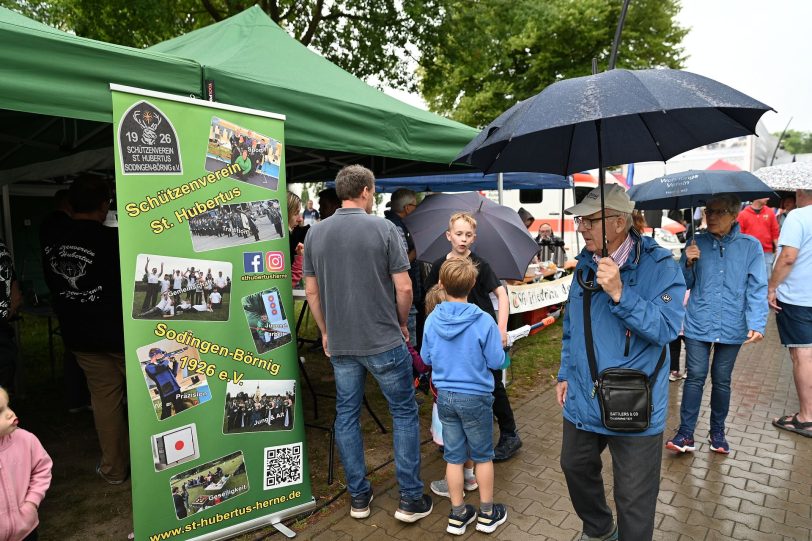 Regenwetter beim Herner Sports Day.