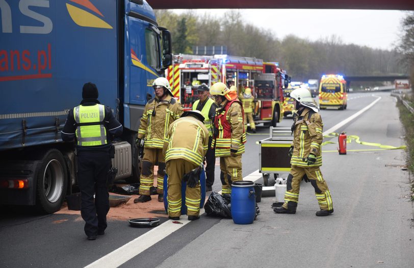 Unfall auf der A42.