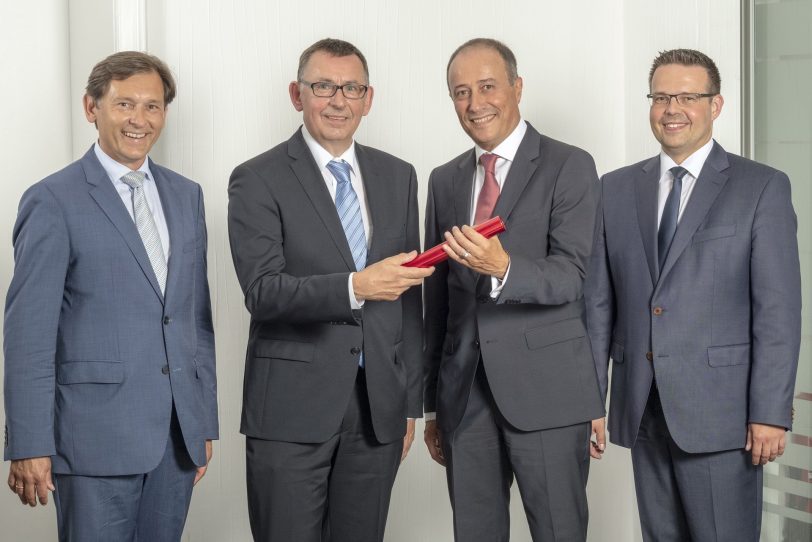 Vorstand der Herner Sparkasse v. l.: Oberbürgermeister Dr. Frank Dudda (Verwaltungsratsvorsitzender), Hans-Jürgen-Mulski, Antonio Blanquez, Dirk Plötzke.